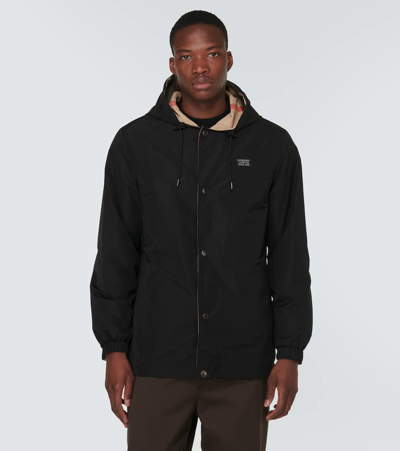 Burberry Black Polyester Sports Jacket In Green