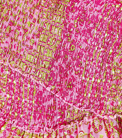 Shop Poupette St Barth Soledad Floral Dress In Pink