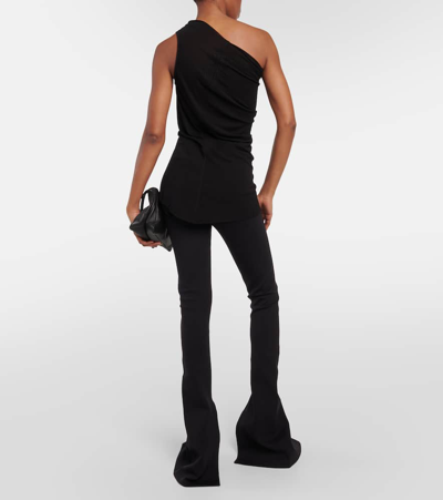 Shop Rick Owens Athena One-shoulder Jersey Top In Black