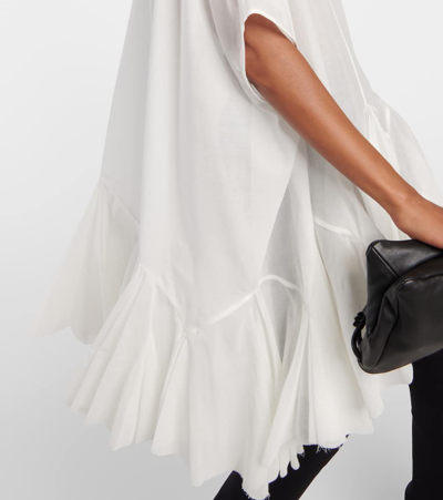 Shop Rick Owens Divine Asymmetric Cotton Mini Dress In White