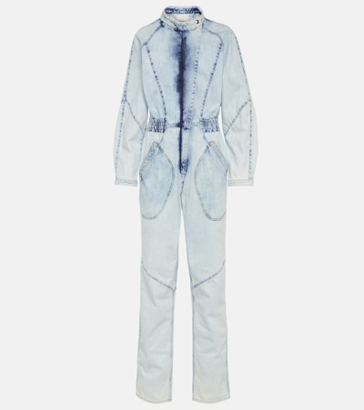 Shop Isabel Marant Kimea Denim Jumpsuit In Blue