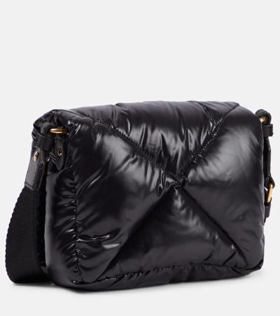 Shop Moncler Puf Mini Crossbody Bag In Black