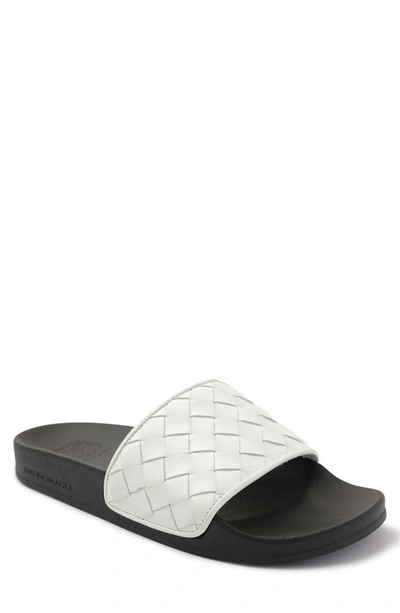 Shop Bruno Magli Magnus Leather Slide Sandal In White