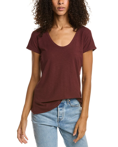 Shop James Perse Solid T-shirt In Purple