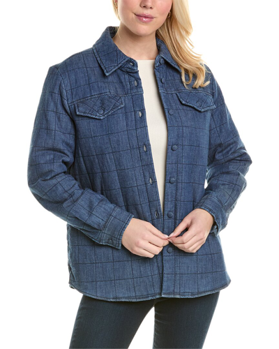 Shop Jones New York Quilted Button Front Jacket In Blue