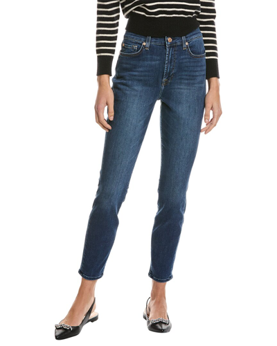 Shop 7 For All Mankind Gwenevere Squiggle Cambridge Skinny Leg Jean In Blue