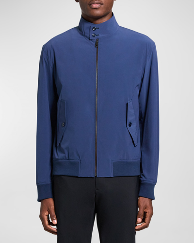 Shop Theory Men's Cassian Nylon-blend Zip Jacket In Dp Atlntc