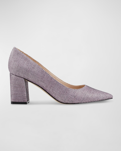 Shop Marc Fisher Ltd Zala16 Fabric Block-heel Pumps In Light Pink