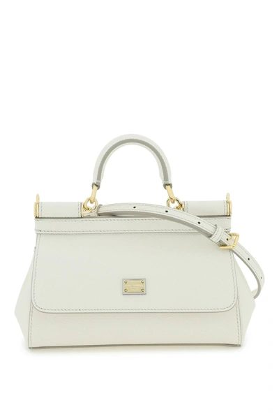Shop Dolce & Gabbana Sicily Small Handbag In White