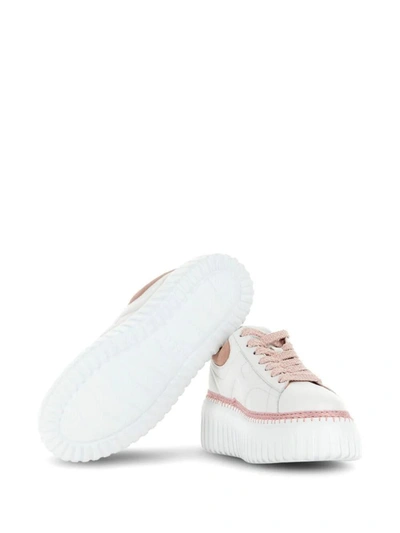 Shop Hogan Sneakers H-stripes Shoes In White