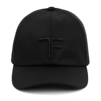 Shop Tom Ford Cotton Cap Hat In Black