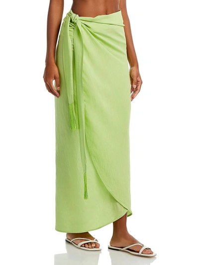 Shop Jonathan Simkhai Womens Tie Waist Summer Cover-up In Green