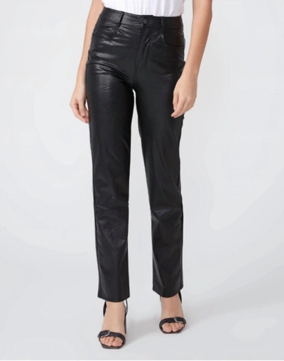 Shop Paige Stella Vegan Leather Straight Leg In Black