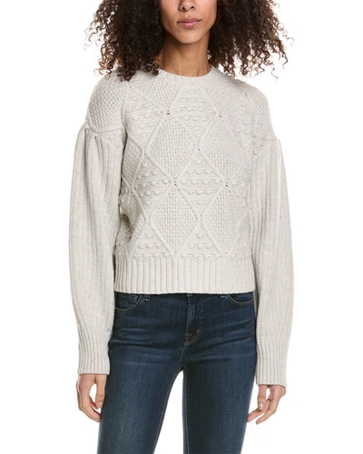 Shop Splendid Leonie Bobble Wool-blend Sweater In Grey