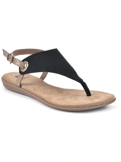 Shop White Mountain London Womens Buckle Thong Flat Sandals In Black