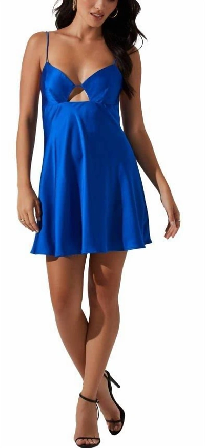 Shop Astr Inara Dress In Electric Blue