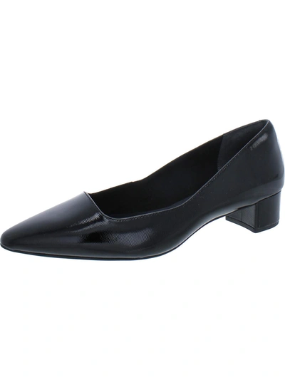Shop Rockport Total Motion Womens Suede Dress Pointy-toe Flats In Black