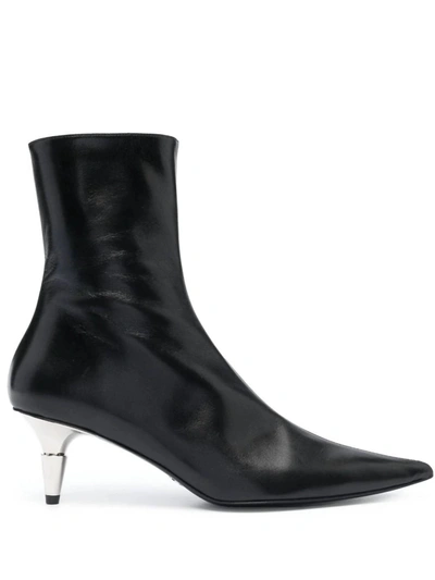 Shop Proenza Schouler Spike Pointed Toe Ankle Boots In Black