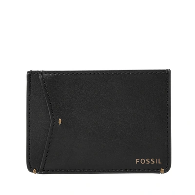 Shop Fossil Men's Joshua Cactus Leather Card Case, Ml4461001 In Black