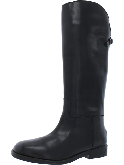 Shop Free People Womens Leather Tall Knee-high Boots In Black