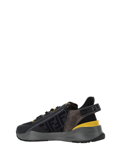 Shop Fendi Flow Sneakers In Antracite/grigio