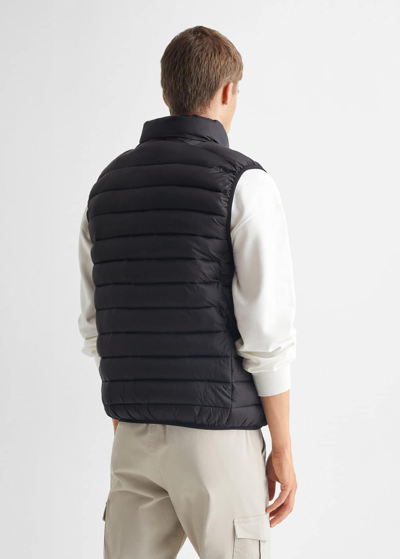 Shop Mango Quilted Gilet Black