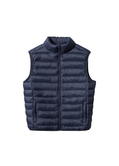Mango Quilted Gilet Navy In Bleu Marine