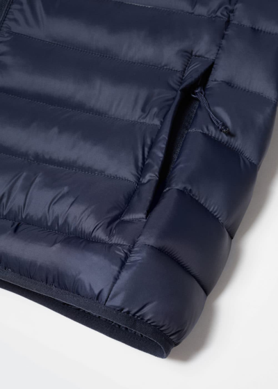 Mango Quilted Gilet Navy In Bleu Marine