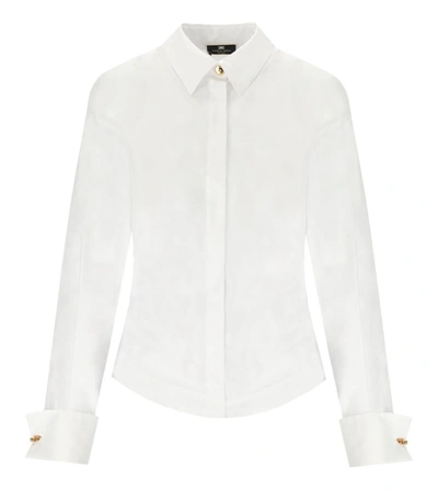 Shop Elisabetta Franchi White Shirt With Logo