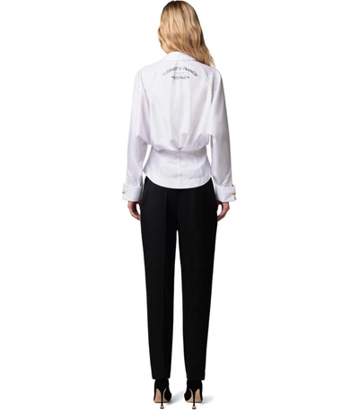 Shop Elisabetta Franchi White Shirt With Logo