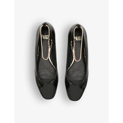Shop Paige Jannie Patent Ballet Flats In Black