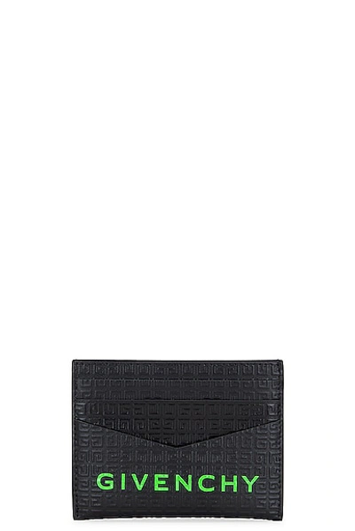 Shop Givenchy Card Holder 2x3 Cc In Black & Green