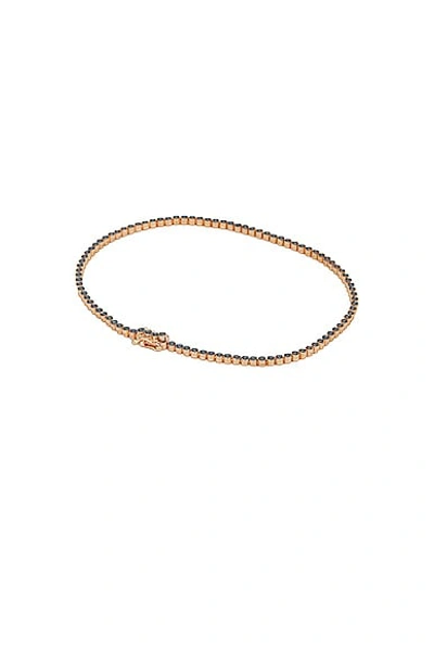 Shop Greg Yuna Small Black Diamond Bracelet In Gold