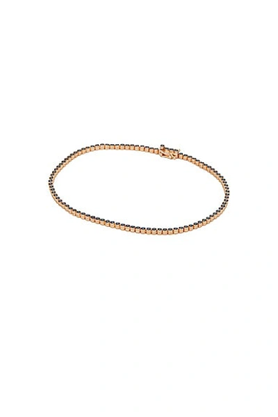 Shop Greg Yuna Small Black Diamond Bracelet In Gold