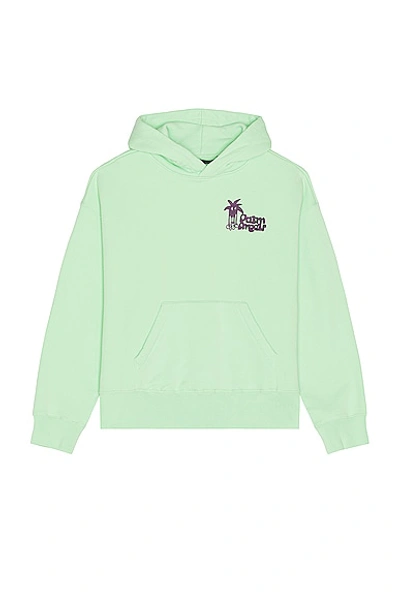 Shop Palm Angels Douby Classic Hoodie In Light Green & Purple