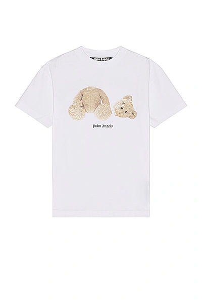 Shop Palm Angels Pa Bear Classic Tee In White