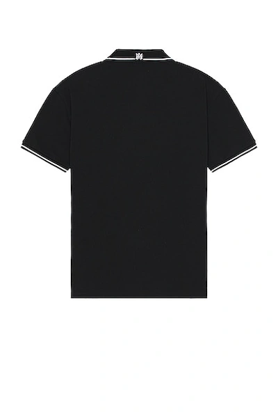 Shop Amiri Arts District Pique Polo In Black