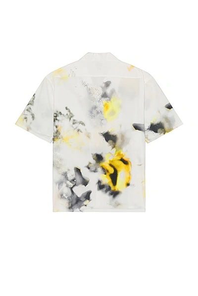 Shop Alexander Mcqueen Printed Hawaiian Shirt In White & Yellow