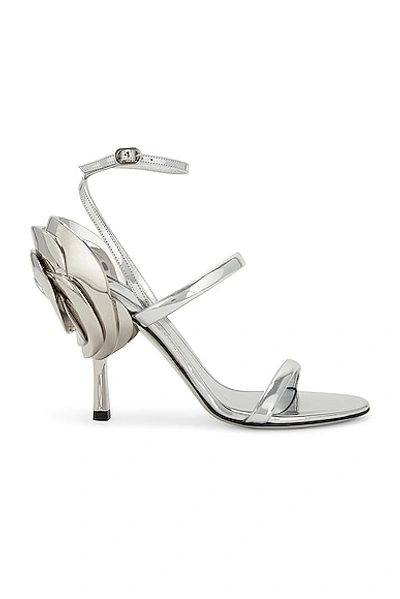 Shop Valentino Archive Roserouche Sandal In Silver