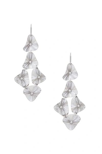 Shop Isabel Marant Flower Earrings In Silver
