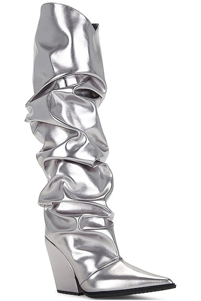 Shop Alexandre Vauthier Western Boot In Silver