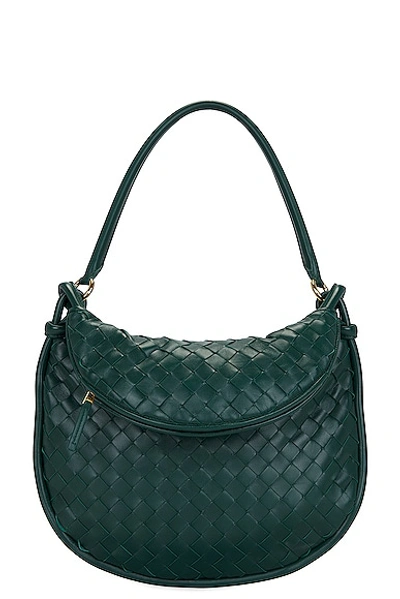 Shop Bottega Veneta Medium Gemelli Intrecciato Shoulder Bag In Emerald Green