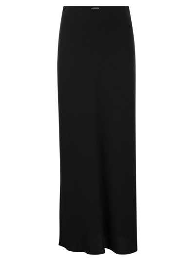 Shop Brunello Cucinelli Slit Detailed Maxi Skirt In Black