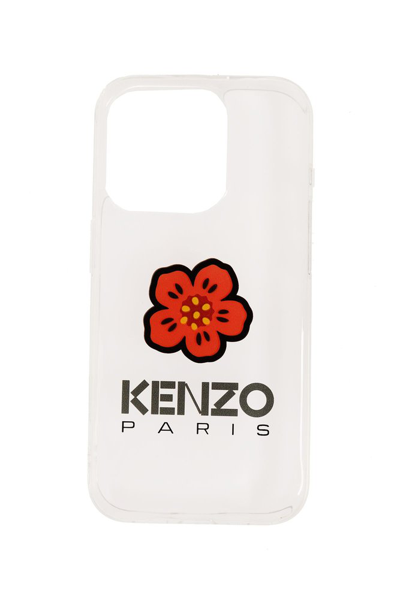 Shop Kenzo Logo Flower Iphone 15 Pro Case In White