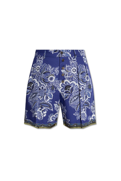 Shop Etro Floral Printed Shorts In Multi