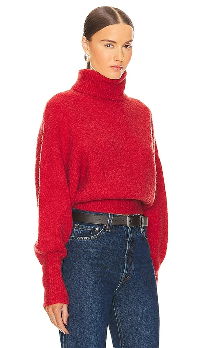 Shop Grlfrnd Elya Turtleneck Sweater In Red