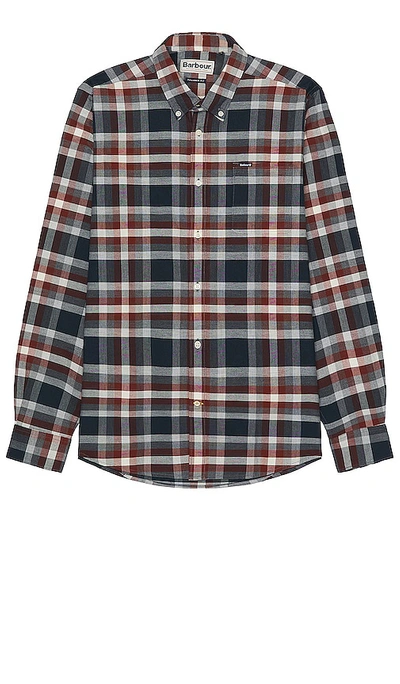 Shop Barbour Bowmont Tailored Shirt In Red