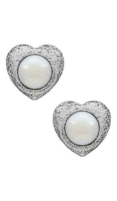 Shop Julietta Aya Earrings In Glitter & Pearl