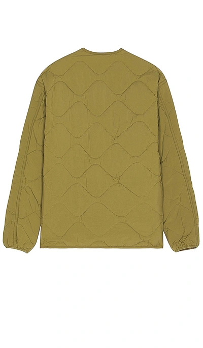 Shop Malbon Golf Weston Quilted Reversible Liner Jacket In Moss