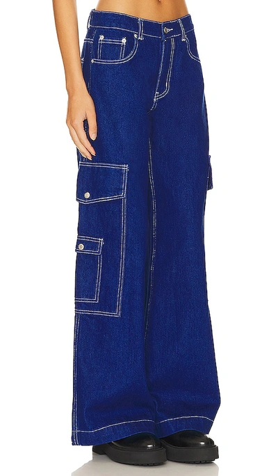 Shop Superdown Relaxed Cargo Pant In Blue